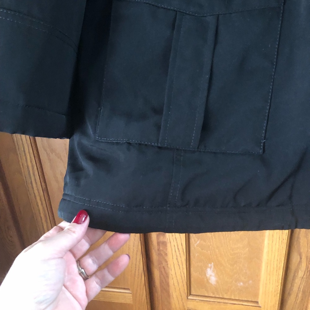 NWT Croft & Barrow Woman Black Winter Parka Coat Faux Fur Trim - 1X - Picture 7 of 15